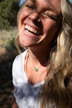 Load image into Gallery viewer, Inlay Chrysoprase Heart Necklace No.1