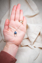 Load image into Gallery viewer, Montana Sapphire heart strings Necklace No.3