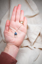 Load image into Gallery viewer, Montana Sapphire heart strings Necklace No.3