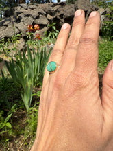 Load image into Gallery viewer, Chrysoprase Heart Ring wide band