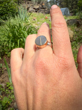 Load image into Gallery viewer, Oregon obsidian Heart Inlay Ring