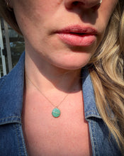 Load image into Gallery viewer, Chrysoprase Heart inlay necklace
