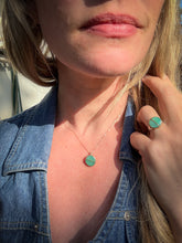 Load image into Gallery viewer, Chrysoprase Heart inlay necklace
