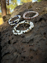 Load image into Gallery viewer, Blush pears and Garnet Birdie necklace