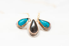 Load image into Gallery viewer, Oregon Obsidian & Turquoise Necklace No.6