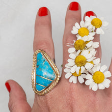 Load image into Gallery viewer, Turquoise & Gold Ring No.3
