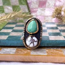 Load image into Gallery viewer, Wild Horse and Variscite, Ring No.5