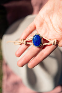 Lapis Sterling Silver hatband