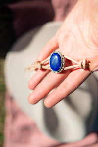 Lapis Sterling Silver hatband