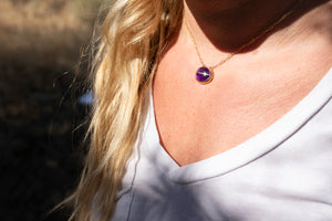 Inlay Amethyst Heart Ring No.3