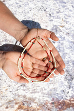 Load image into Gallery viewer, Coral and Turquoise Birdie Necklace No.8
