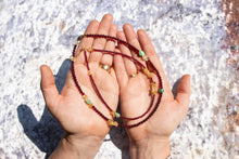 Load image into Gallery viewer, Garnet, Citrine &amp; Chrysoprase Birdie Necklace No.10
