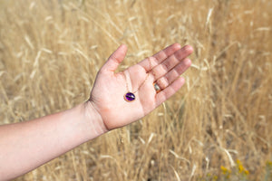 Inlay Amethyst Heart Ring No.3