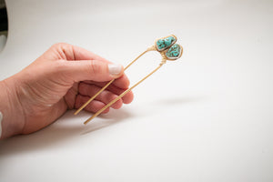 Turquoise nugget Hairpin