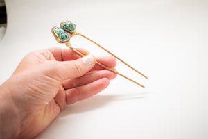 Turquoise nugget Hairpin
