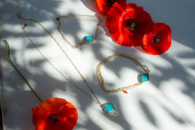 Load image into Gallery viewer, Turquoise &amp; Coral Anklet No.1
