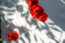 Load image into Gallery viewer, Turquoise &amp; Coral Anklet No.2
