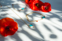 Load image into Gallery viewer, Turquoise &amp; Coral Anklet No.3

