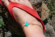 Load image into Gallery viewer, Turquoise &amp; Coral Anklet No.2
