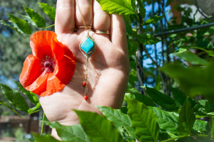 Turquoise & Coral Necklace