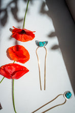 Load image into Gallery viewer, Turquoise Hair pin No.1
