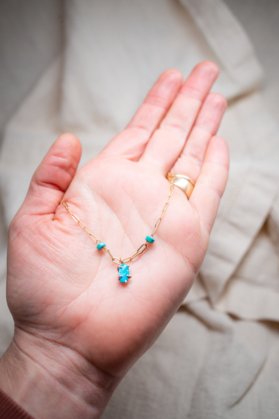 Turquoise charm necklace No.4