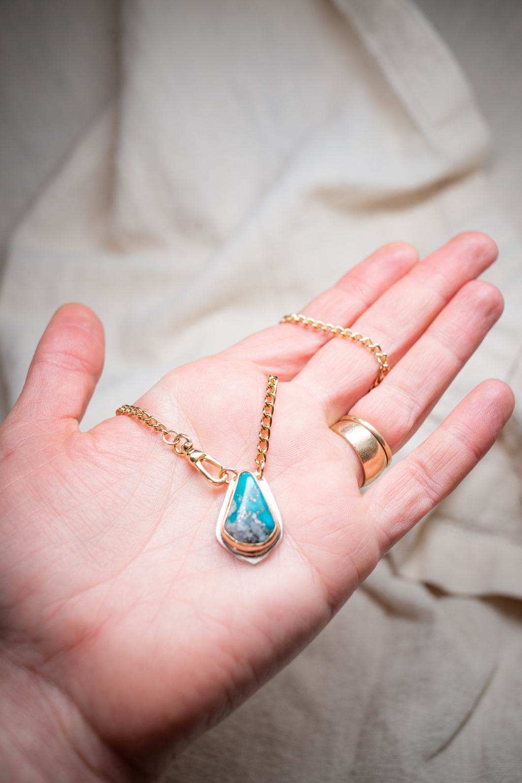 Turquoise charm necklace No.6