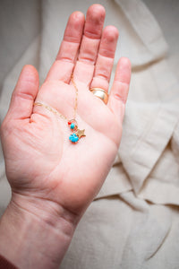 Turquoise charm necklace No.6
