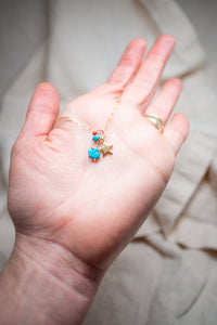 Turquoise charm necklace No.6