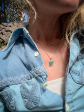Load image into Gallery viewer, Chrysoprase Twin flam charm
