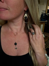 Load image into Gallery viewer, Obsidian Hoop Earring
