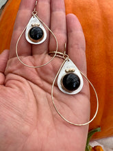 Load image into Gallery viewer, Obsidian Hoop Earring
