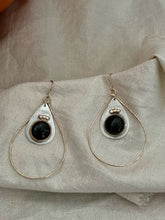 Load image into Gallery viewer, Obsidian Hoop Earring

