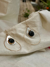 Load image into Gallery viewer, Obsidian Hoop Earring
