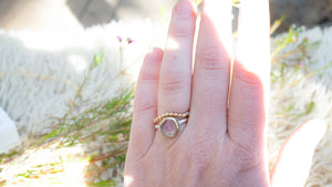 Watermelon Tourmaline Crown Ring No.3