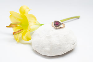 Watermelon Tourmaline Crown Ring No.1