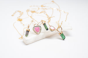 Watermelon Tourmaline Crown Necklace No.2
