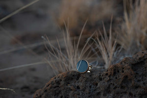 The Badlands Gold Inlay Double Band Cocktail Ring
