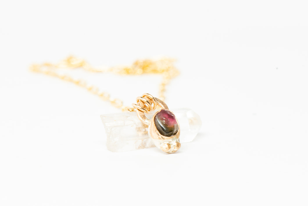 Watermelon Tourmaline Necklace No.2