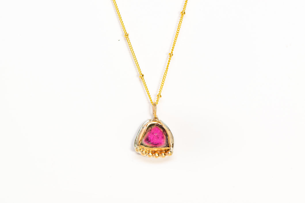 Watermelon Tourmaline Necklace No.1
