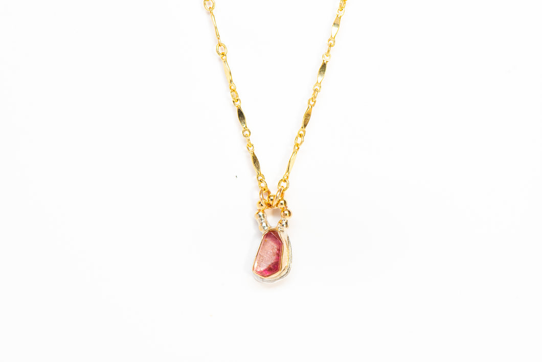 Watermelon Tourmaline Necklace No. 2.