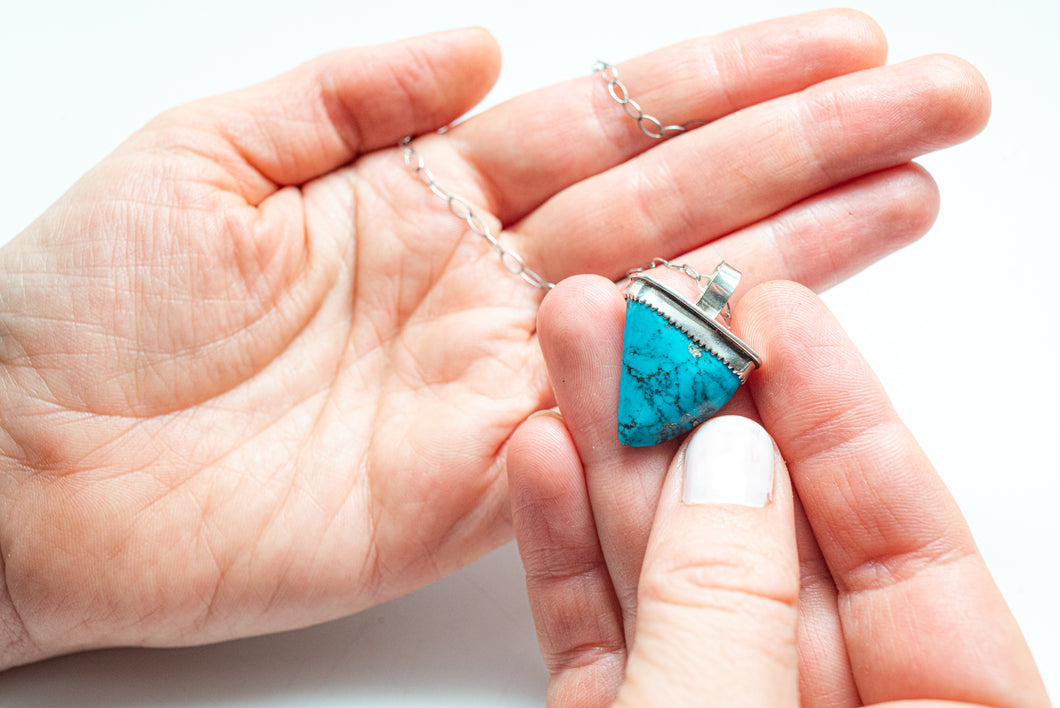 Turquoise Tooth Necklace No.1