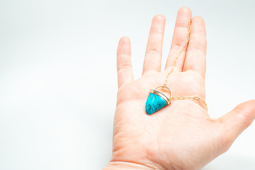 Turquoise Tooth Necklace No.13