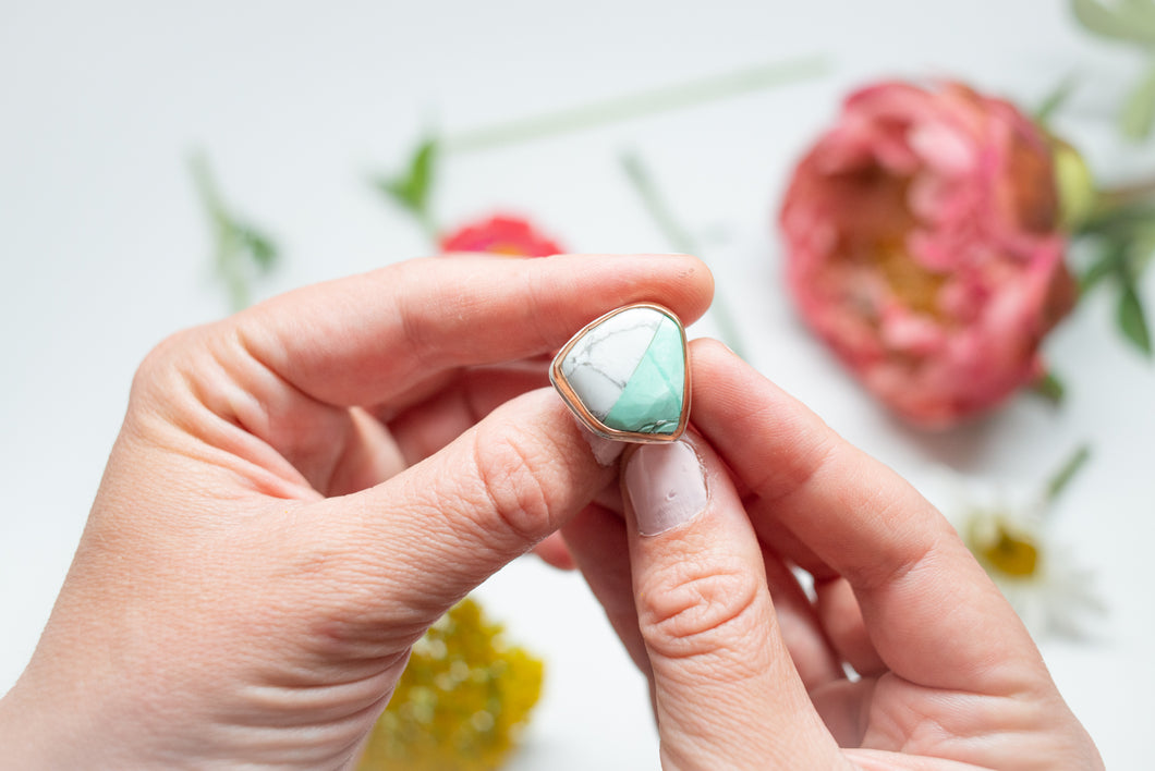 Twin Turquoise Cigar Ring No.2