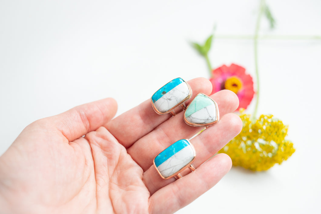Twin Turquoise Cigar Ring No.3
