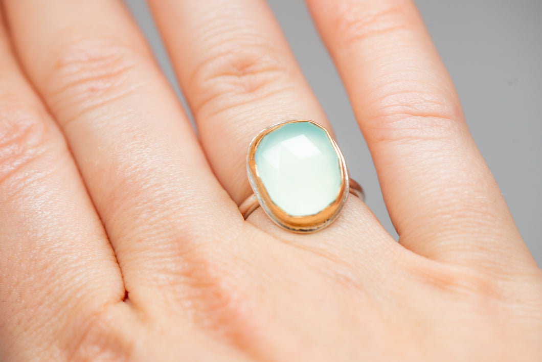Aqua Chalcedony Ring No.3