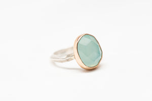 Aqua Chalcedony Ring No.2