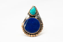Load image into Gallery viewer, Lapis &amp; Turquoise Ring No.10
