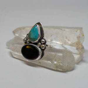 Turquoise & Oregon Obsidian