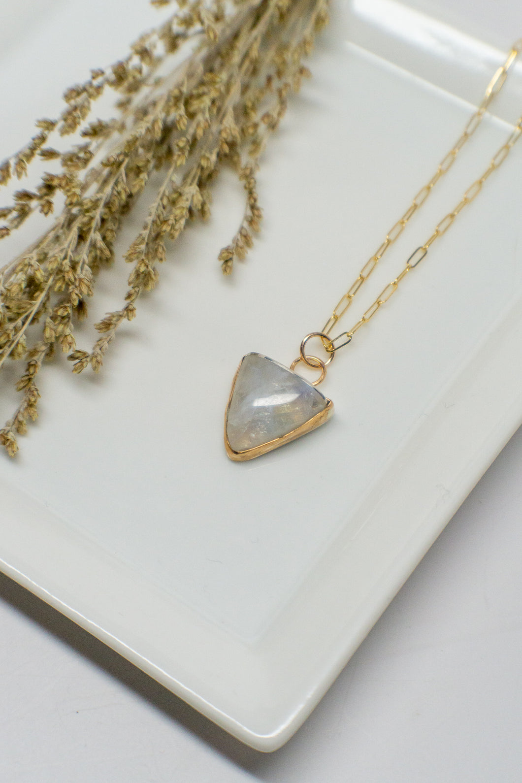 Moonstone Inlay Sleek & Sexy Necklace No.3